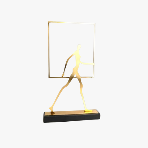 Frame of Life Abstract Walking Figure Sculpture