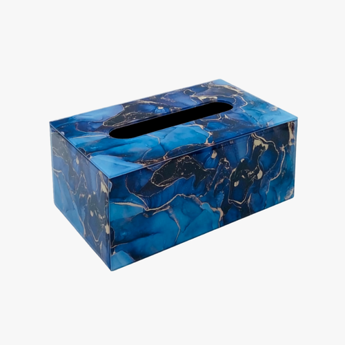 Midnight Sapphire Ink Tissue Box Cover
