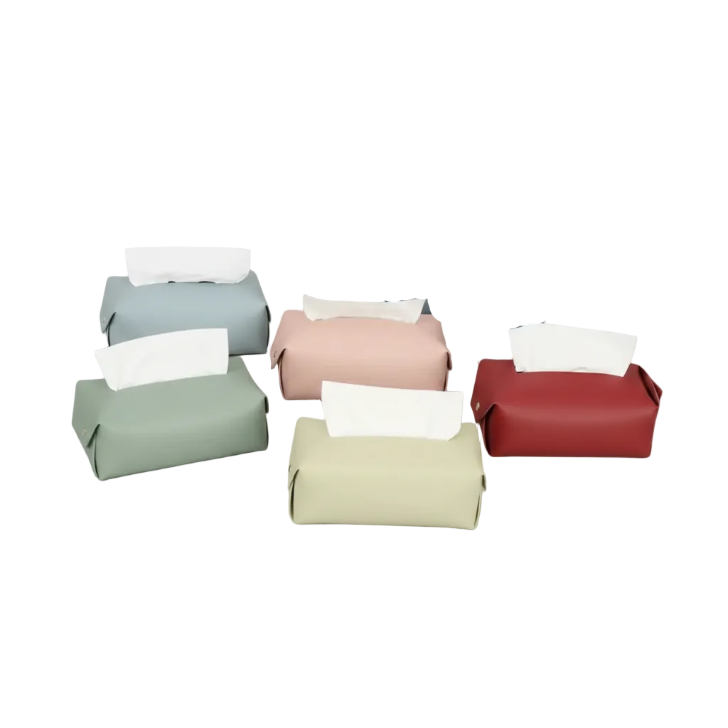 Elegant Leather Tissue Box Cover