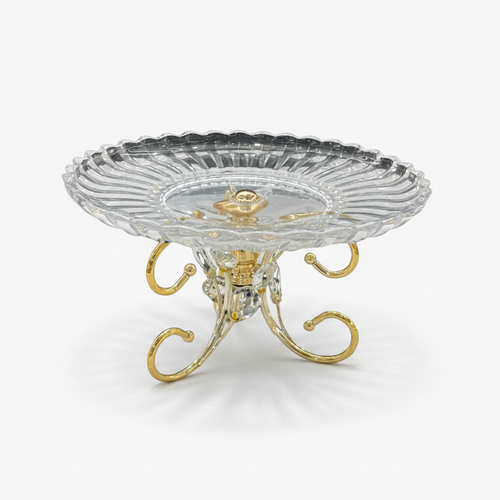 Luxury Dessert Platter with Gold Scroll Base