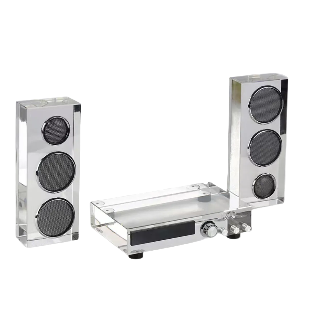 Luxury Crystal Desktop Speaker System Showpiece
