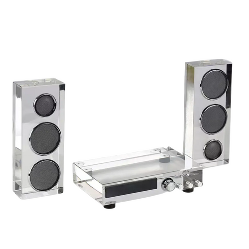Luxury Crystal Desktop Speaker System Showpiece
