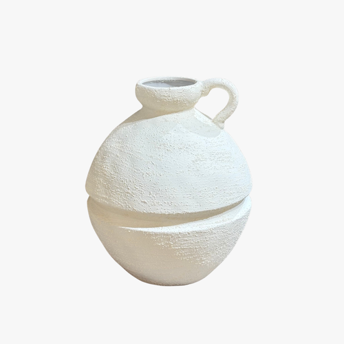 Atlas Cutout Resin Pitcher Vase