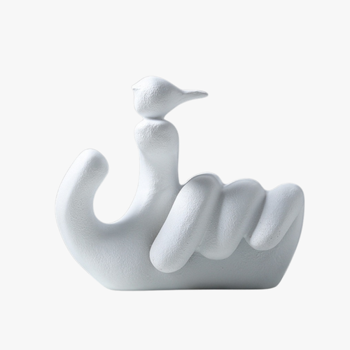Bird on a Finger Abstract Gesture Sculpture