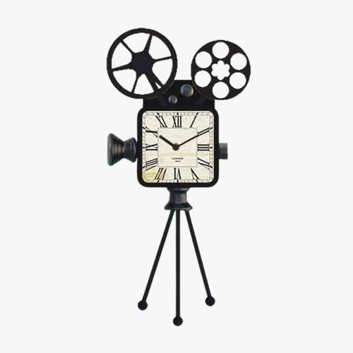Retro Movie Projector Tripod Clock