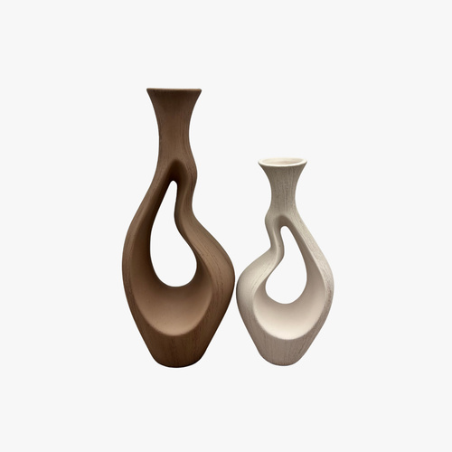 Wave & Form Hollow Vase Set of 2