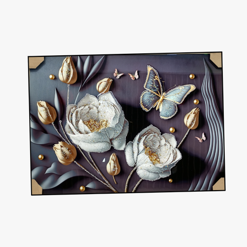 Elegant Enchanted Garden 3D Embossed Canvas Art