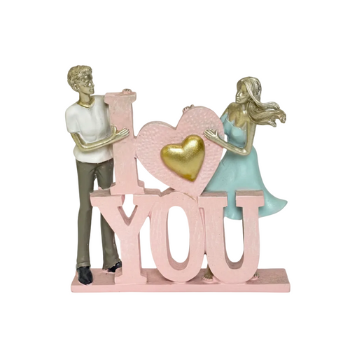 Elegant Heart Couple Figurine