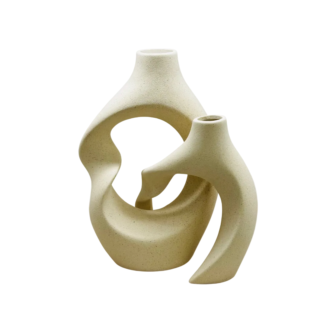 Modern Interlocking Vase Set