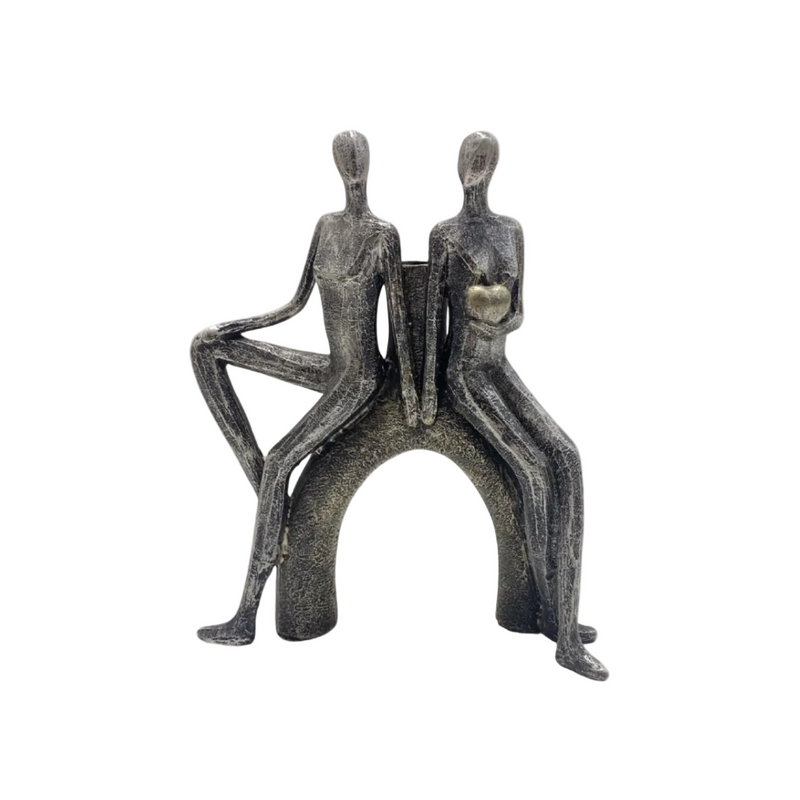 Elegant Seated Couple Figurine