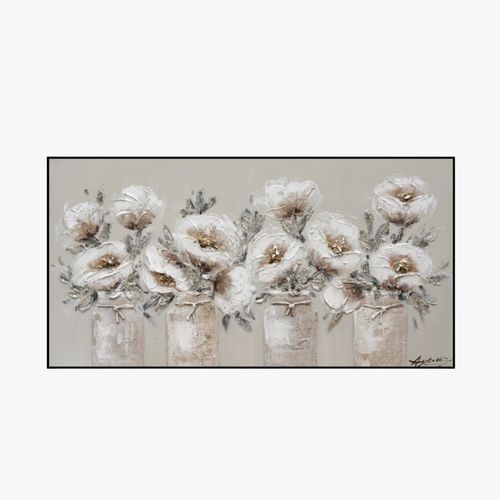 Rustic Bloom Textured Canvas Art
