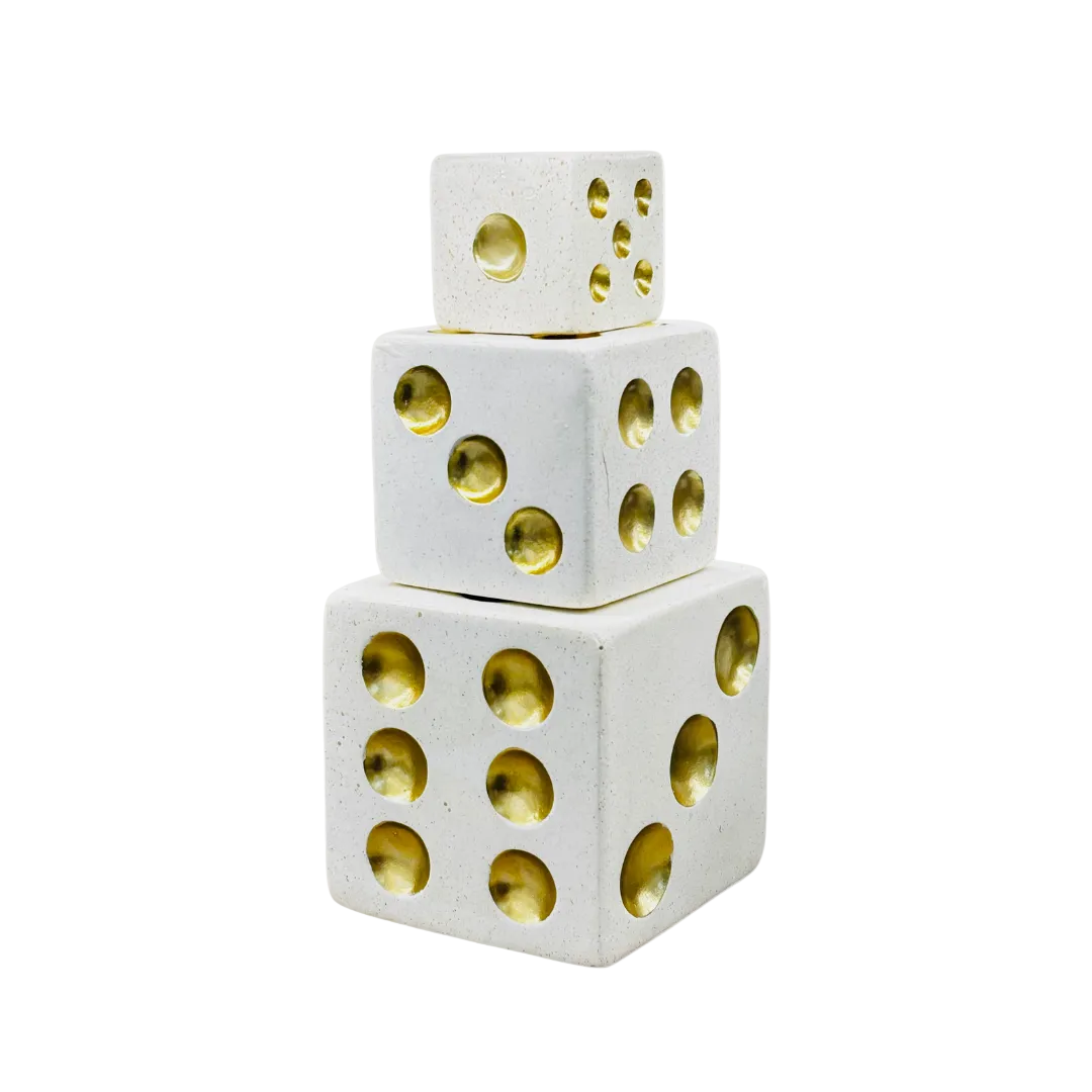 Abstract Tapered Dice Sculpture Showpiece
