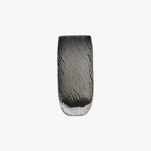 Elegant Textured Glass Cylinder Flower Vase