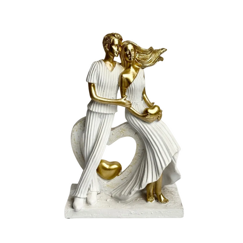 Heart Embrace Couple Figurine