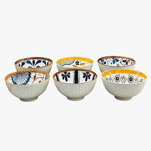 Elegant Floral Bowl Set of 6