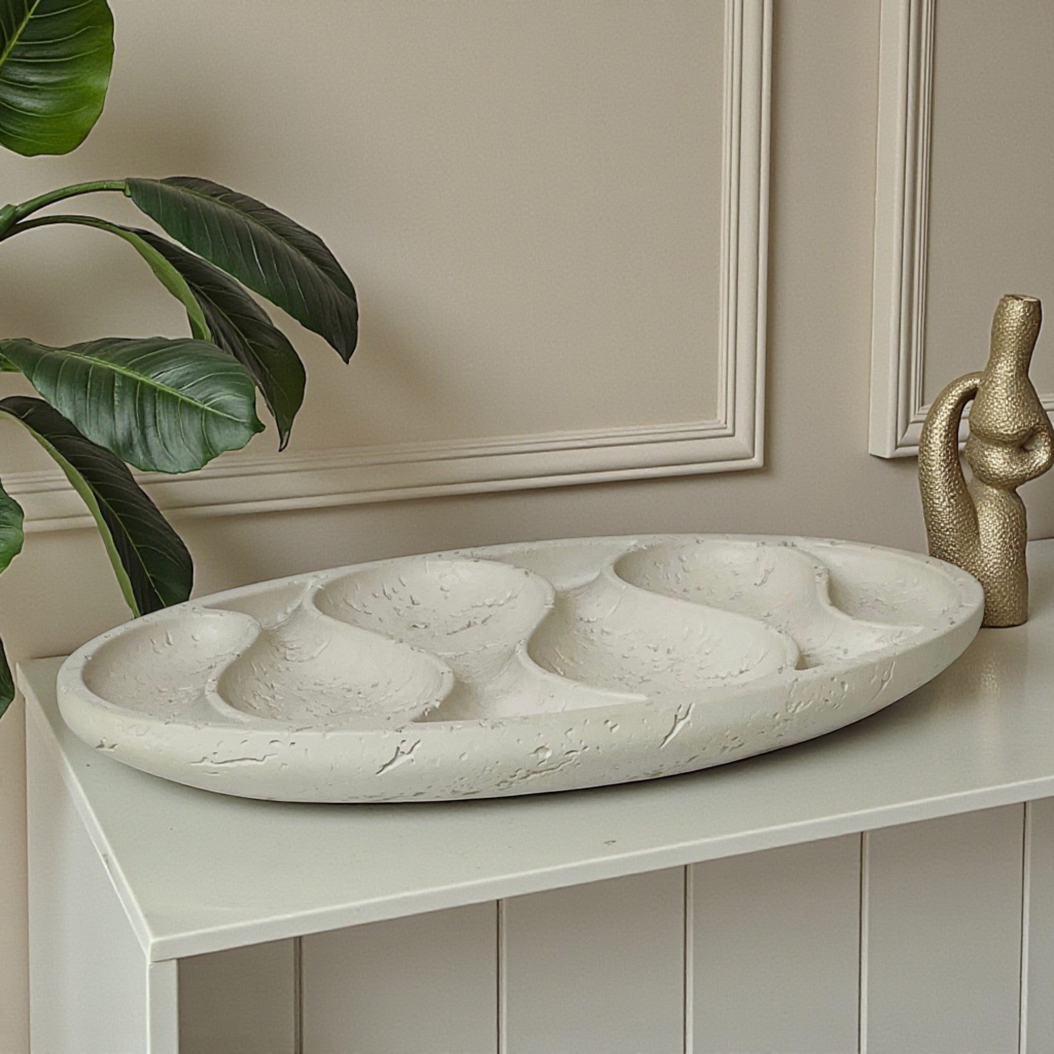 Elegant Ceramic Artisan Serving Tray