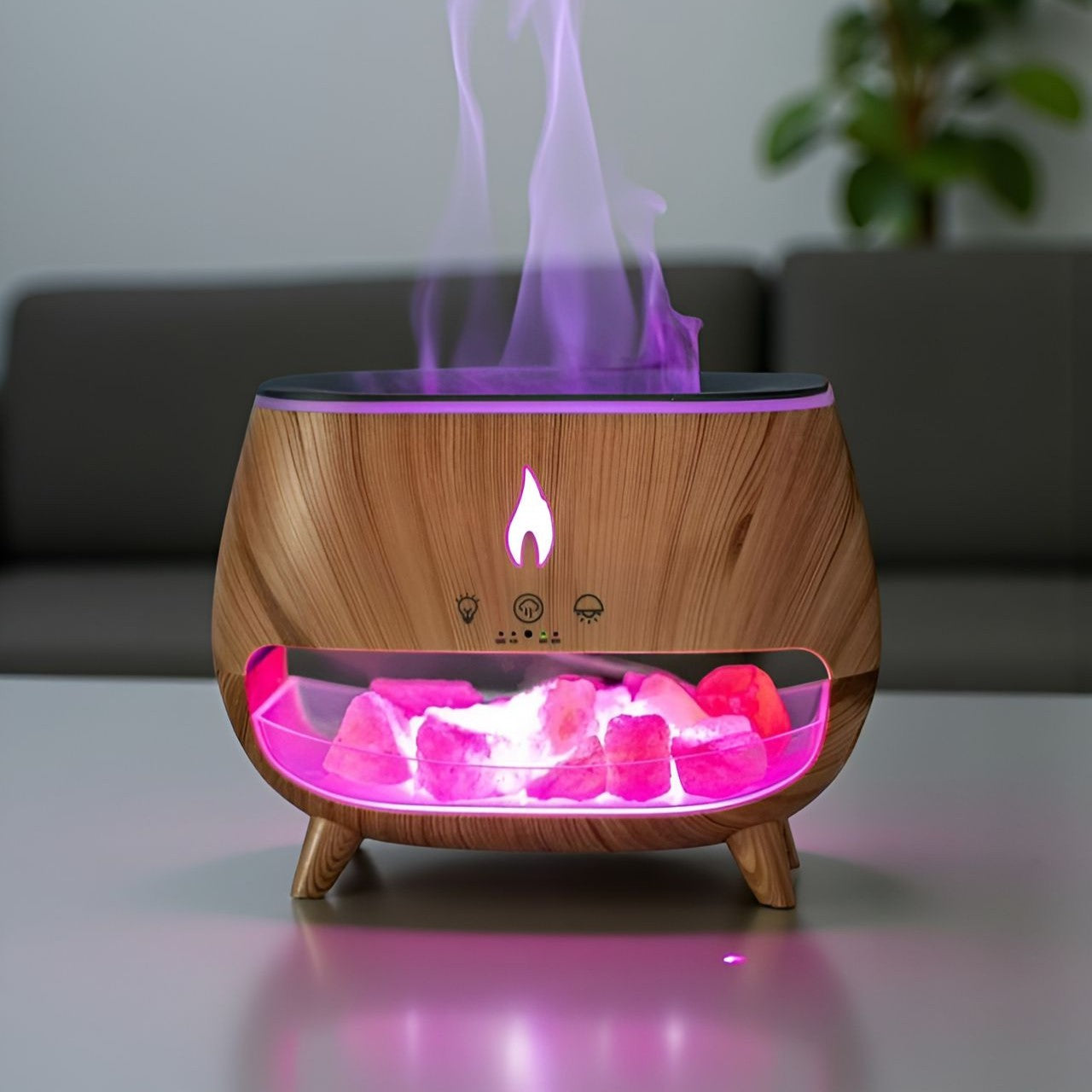 LumiFlame Diffuser – Radiant Mist with Soothing Light & Crystal Effect