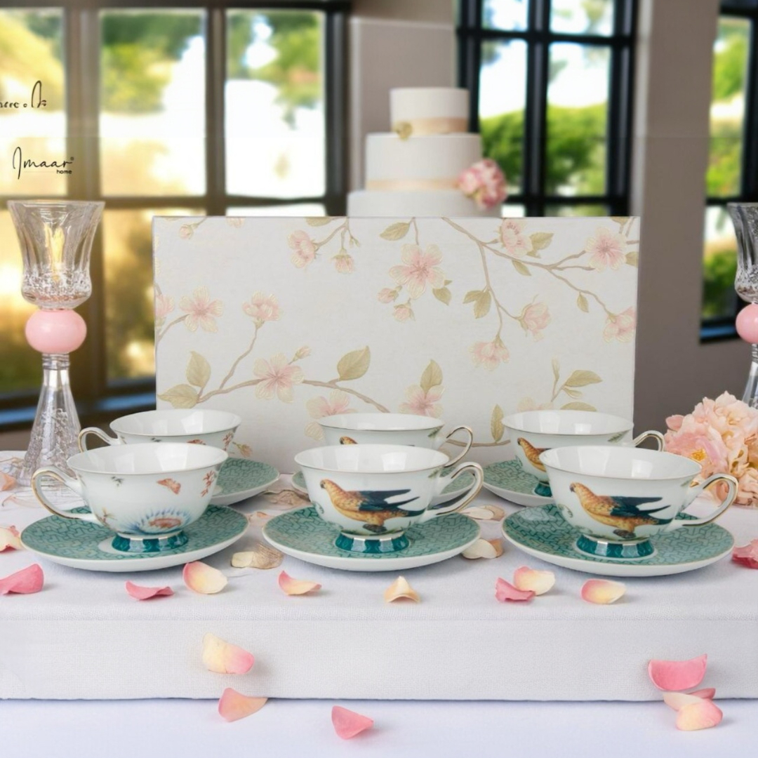 Royal Tea Party Cup & Saucer- Set of 12