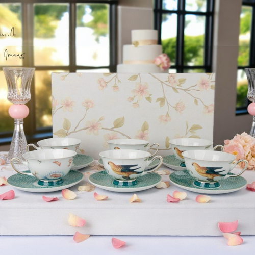 Royal Tea Party Cup & Saucer- Set of 6 (200 cc)