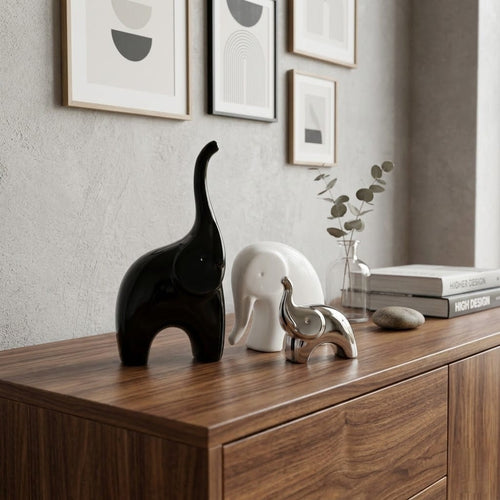 Elegant 3Pc Elephant Showpiece