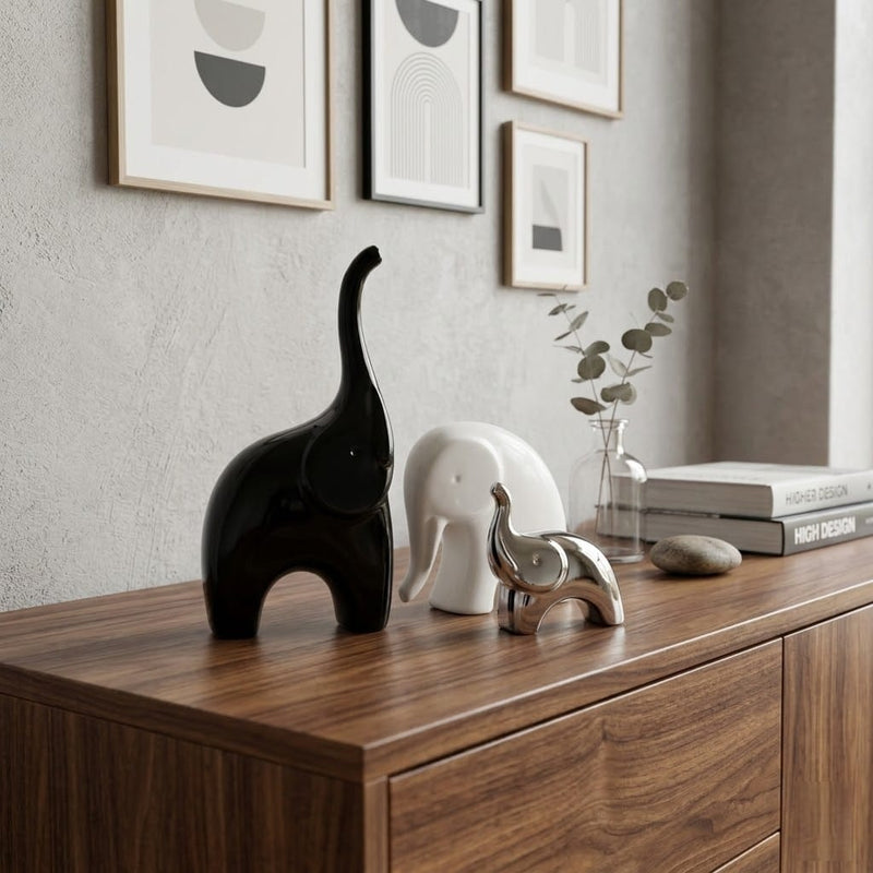 Elegant 3Pc Elephant Showpiece