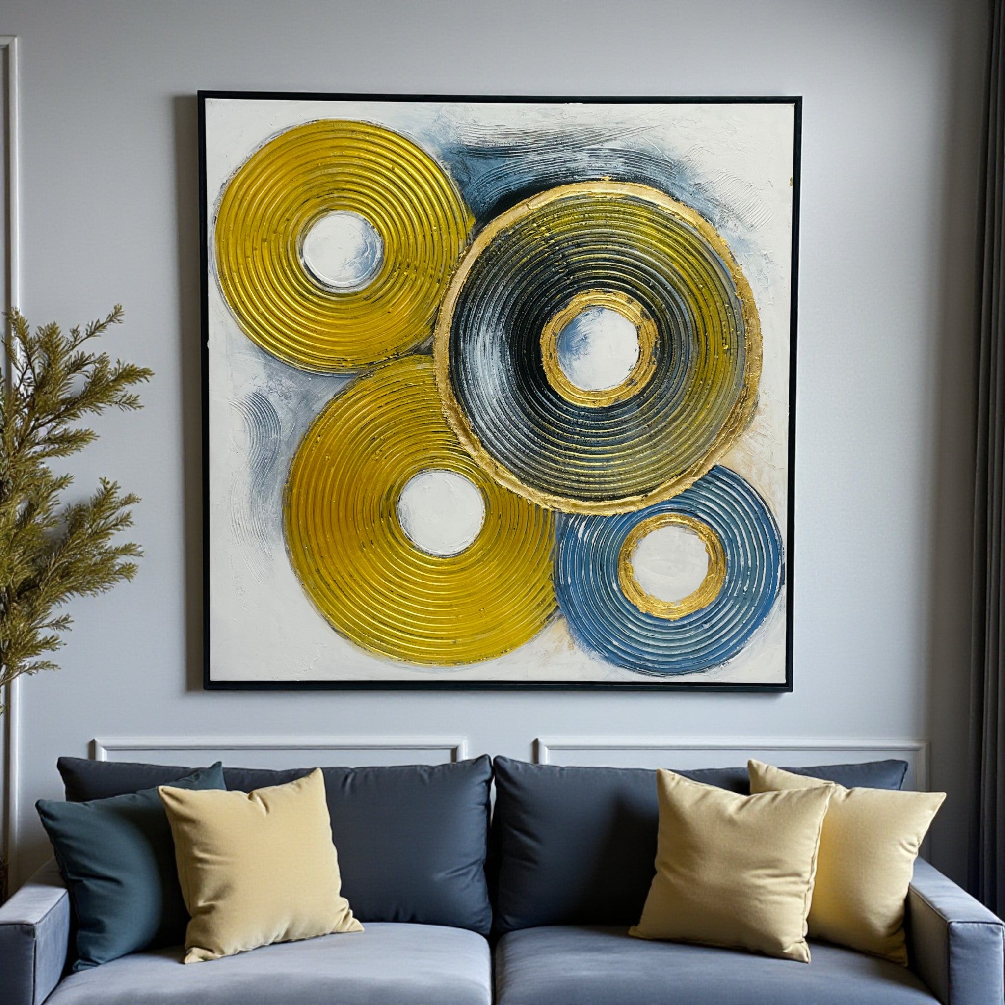 Modern Infinity Rings Frame - Wall Art