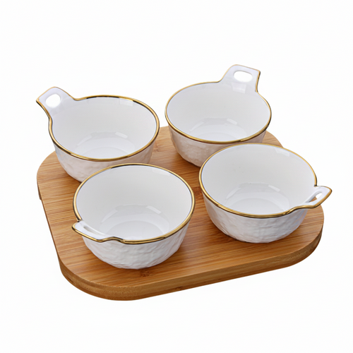 Elegance Snack Bowl Set with Serving Tray