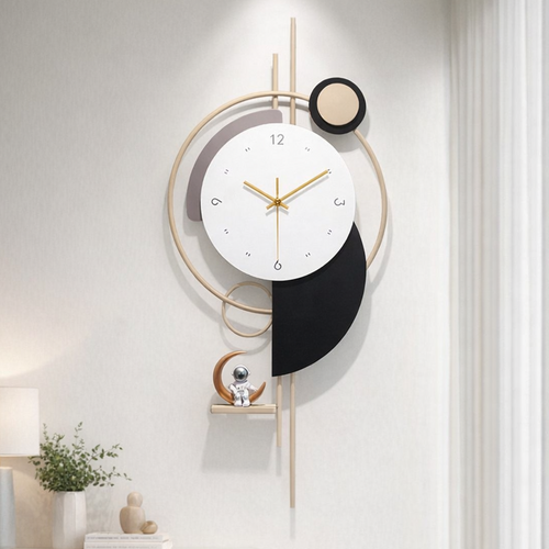 Modern Astronaut & Geometric Luxury Wall Clock