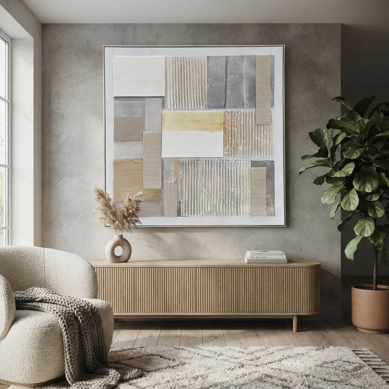 Modern Textured Geometric Wall Art Frame