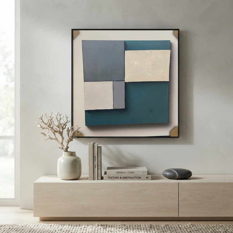 Aegean Abstract Geometric 3D Wall Art