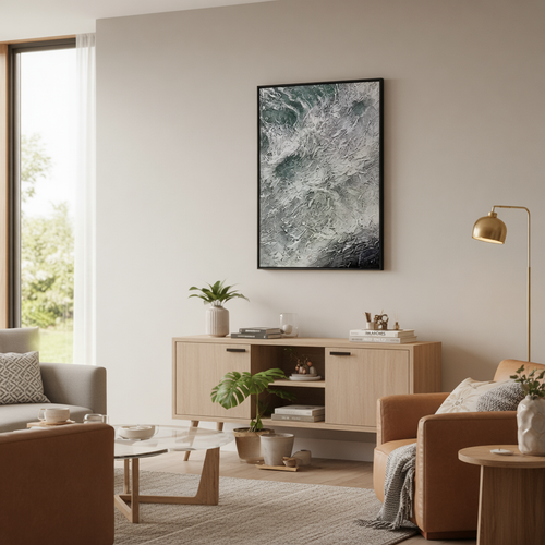 Emerald Frosted Glade Textured Wall Art