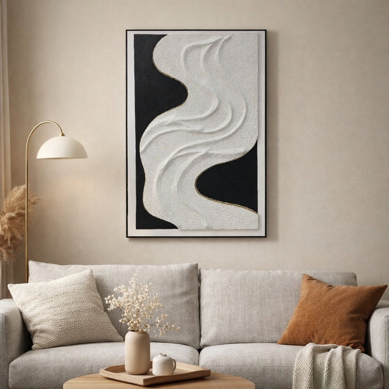 Abstract Flow Textured Wall Art Frame