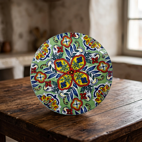 Hand Painted Artisan Floral Plate Collection
