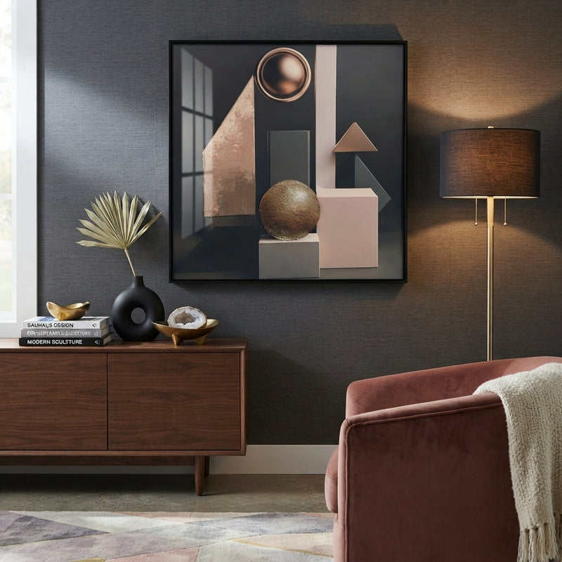 Dimension Geometric Framed Art