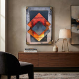 Prism Fire Framed Geometric Art