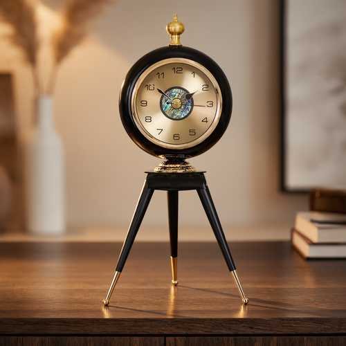 Vintage Mid Century Retro Tripod Table Clock