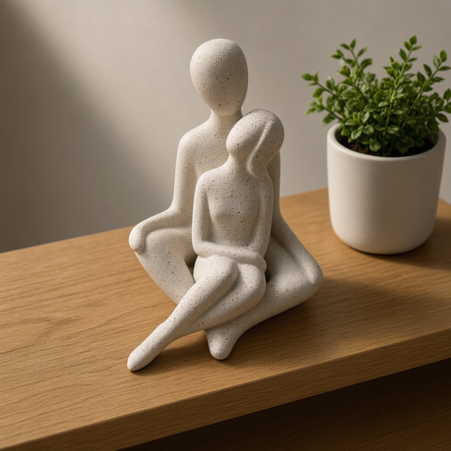 Couple Statue Passionate Hug Figurine