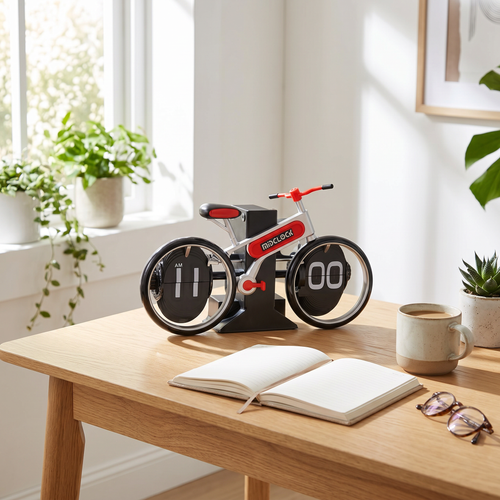 Retro Bicycle Mechanical Clock