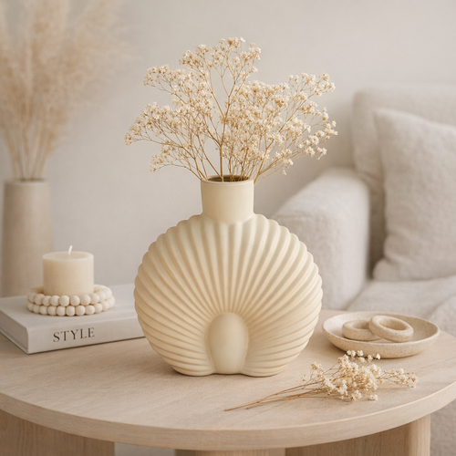 Elegant Ocean Crest Open Top Vase