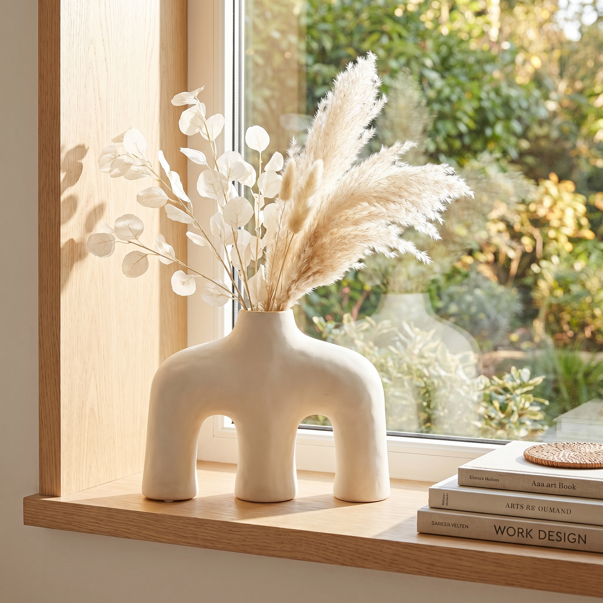 Minimalistic M Shaped Ceramic Vase