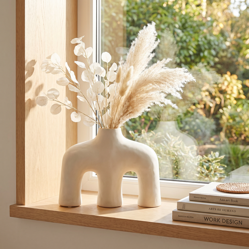 Minimalistic M Shaped Ceramic Vase