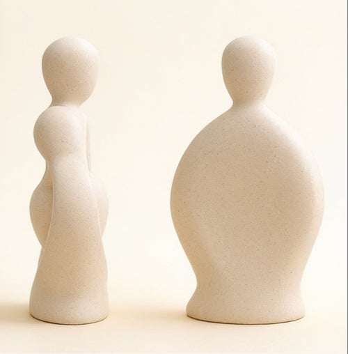 Elegant Devotion Couple Ceramic Statue