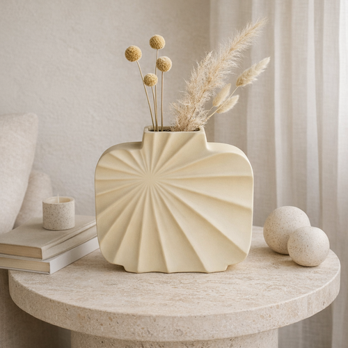 Elegant Swirl Striped Vase