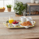 Elegant Rectangular Serving Tray with Handles 13 Inch