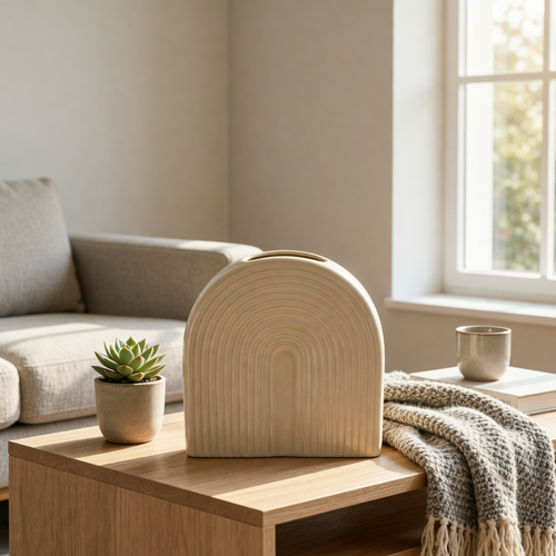Minimalist Ceramic Arch Rainbow Vase