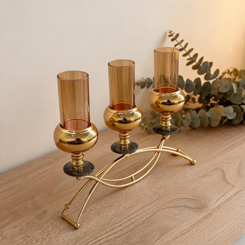 Elegant 3-Light Votive & Taper Candle Holder