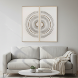 Large Geometric Mandala Wall Art Set of 2