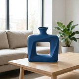 Elegant Hollow Geometric Ceramic Vase