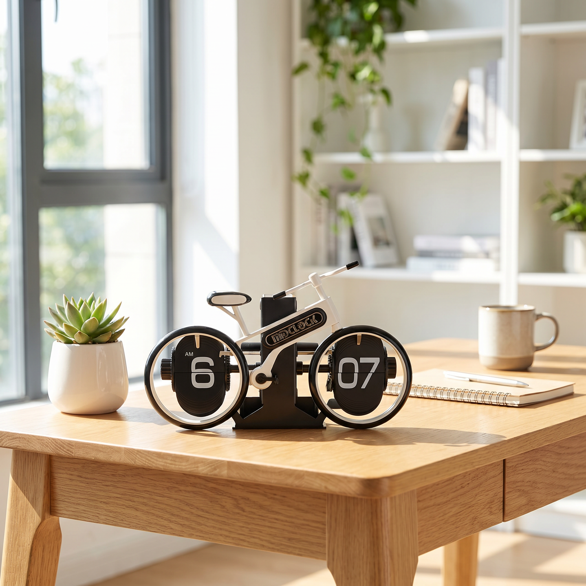 Retro Bicycle Mechanical Clock