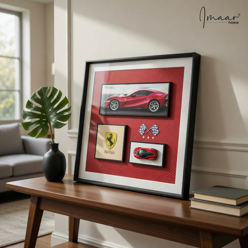 Luxury Ferrari 3D Framed Shadow Box Wall Frame